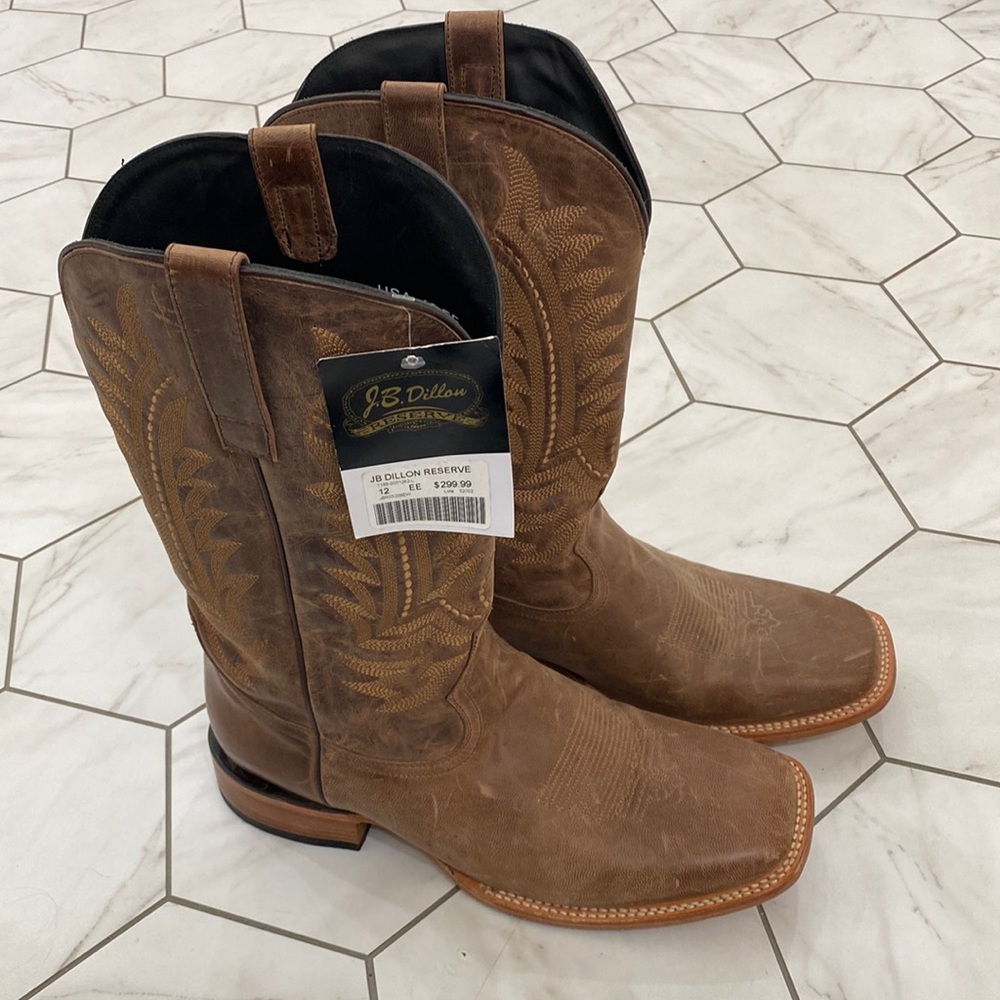 Cowboy boots like new JB Dillon brand size 12 EE we got the wrong size!